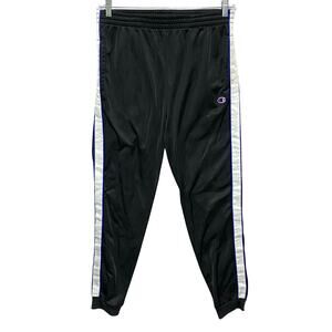 Champion Authentic Athleticwear Black Jogger Pants Mens XL Spell Out Logo Gym